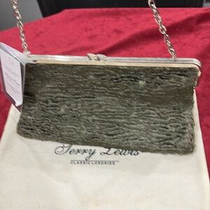 Faux Fur Lamb Olive Green Handbag